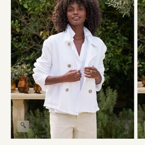 🆕 Frank & Eileen Mini Belfast Cropped Sweatshirt Peacoat NWOT